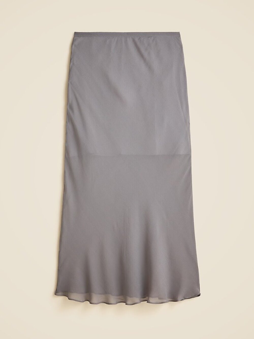 J. Crew Gray Chiffon Skirt